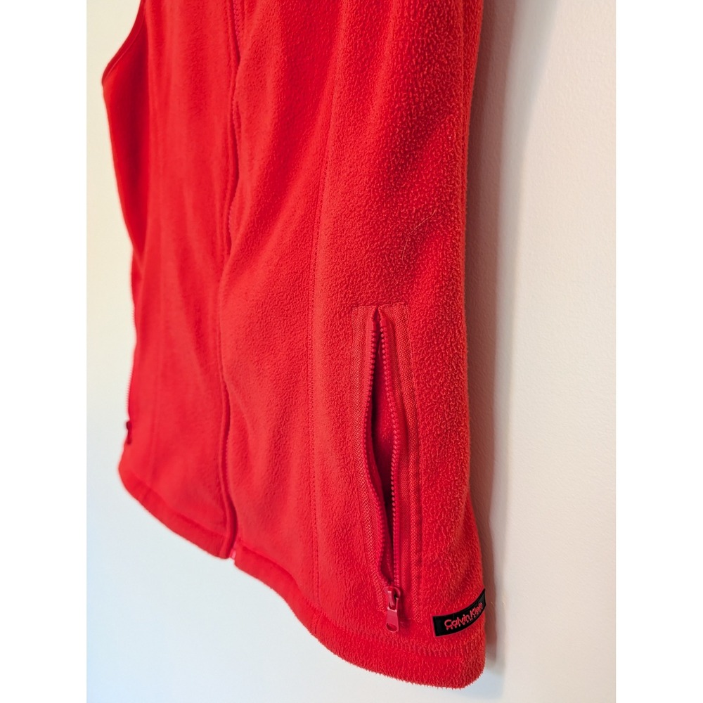 Calvin Klein Performance Fleece Full Zip Vest Womens L Coral Raspberry Pink Red - Picture 6 of 9